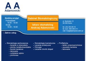 Gabinet stomatologiczny - lek. stom. Andrzej Adamowski